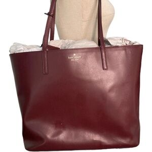 Kate Spade Deep Red Leather Tote